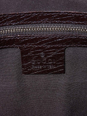 帆布 GG 图案雪莉线马衔扣单肩包，米色