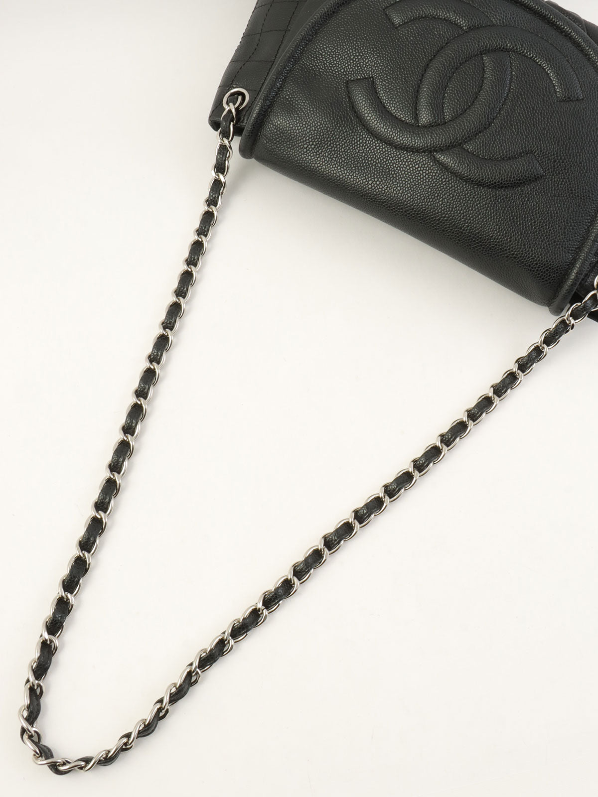 2011 CC Mark 半月形链条单肩包 黑色