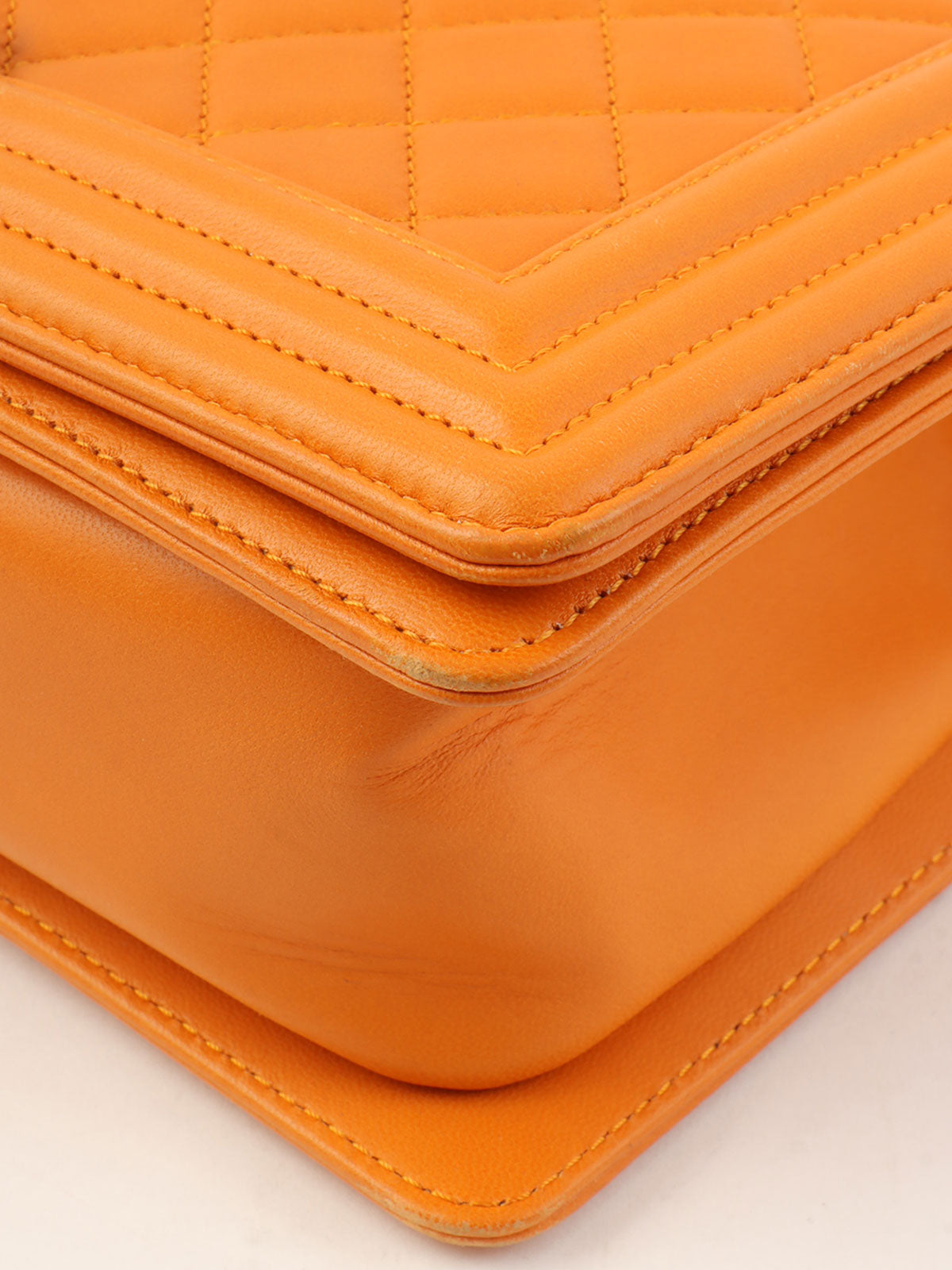 2014年頃製 ボーイシャネルチェーンショルダーバッグ オレンジ