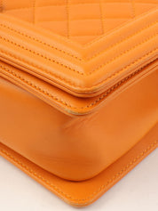 2014年頃製 ボーイシャネルチェーンショルダーバッグ オレンジ