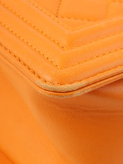 2014年頃製 ボーイシャネルチェーンショルダーバッグ オレンジ