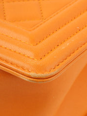 2014年頃製 ボーイシャネルチェーンショルダーバッグ オレンジ