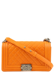 2014年頃製 ボーイシャネルチェーンショルダーバッグ オレンジ