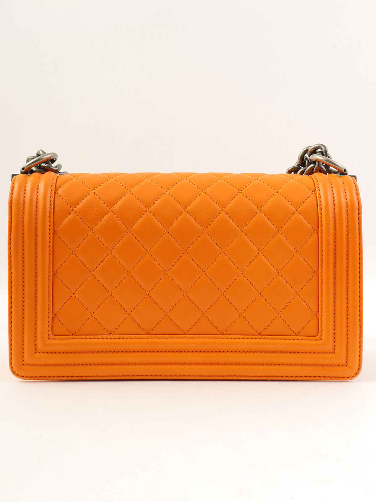 2014年頃製 ボーイシャネルチェーンショルダーバッグ オレンジ