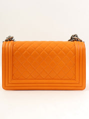 2014年頃製 ボーイシャネルチェーンショルダーバッグ オレンジ