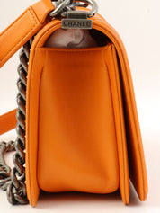 2014年頃製 ボーイシャネルチェーンショルダーバッグ オレンジ