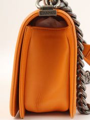 2014年頃製 ボーイシャネルチェーンショルダーバッグ オレンジ