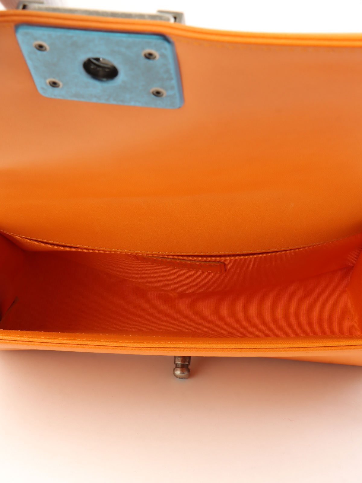 2014年頃製 ボーイシャネルチェーンショルダーバッグ オレンジ