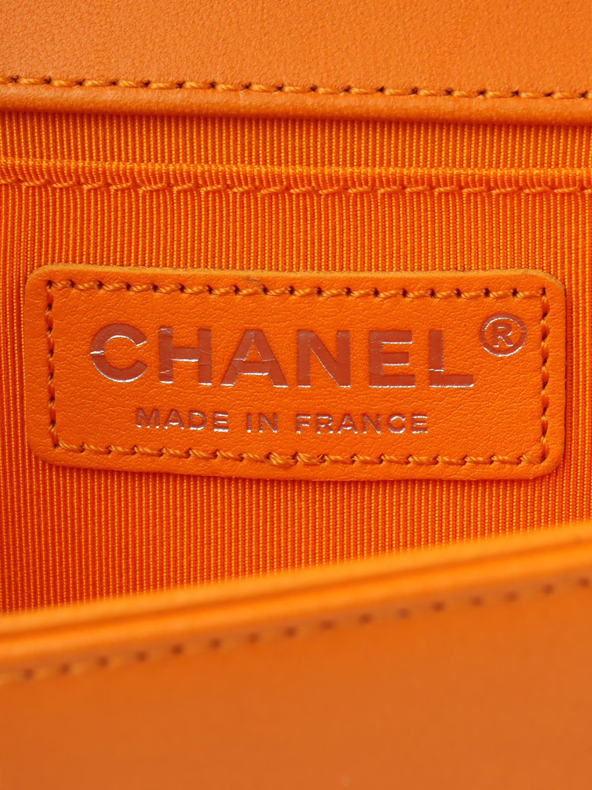 2014年頃製 ボーイシャネルチェーンショルダーバッグ オレンジ