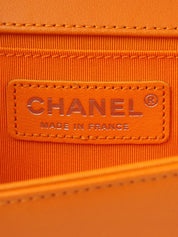 2014年頃製 ボーイシャネルチェーンショルダーバッグ オレンジ