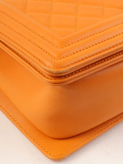 2014年頃製 ボーイシャネルチェーンショルダーバッグ オレンジ