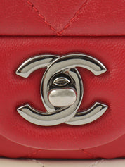 2014年頃製 マトラッセフラフープハンドバッグミニ レッド/ホワイト