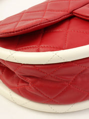 2014年頃製 マトラッセフラフープハンドバッグミニ レッド/ホワイト