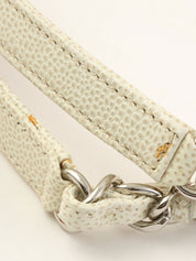 2013年頃製 キャビアスキンCCマークチャームチェーンショルダーバッグ オレンジ/ホワイト