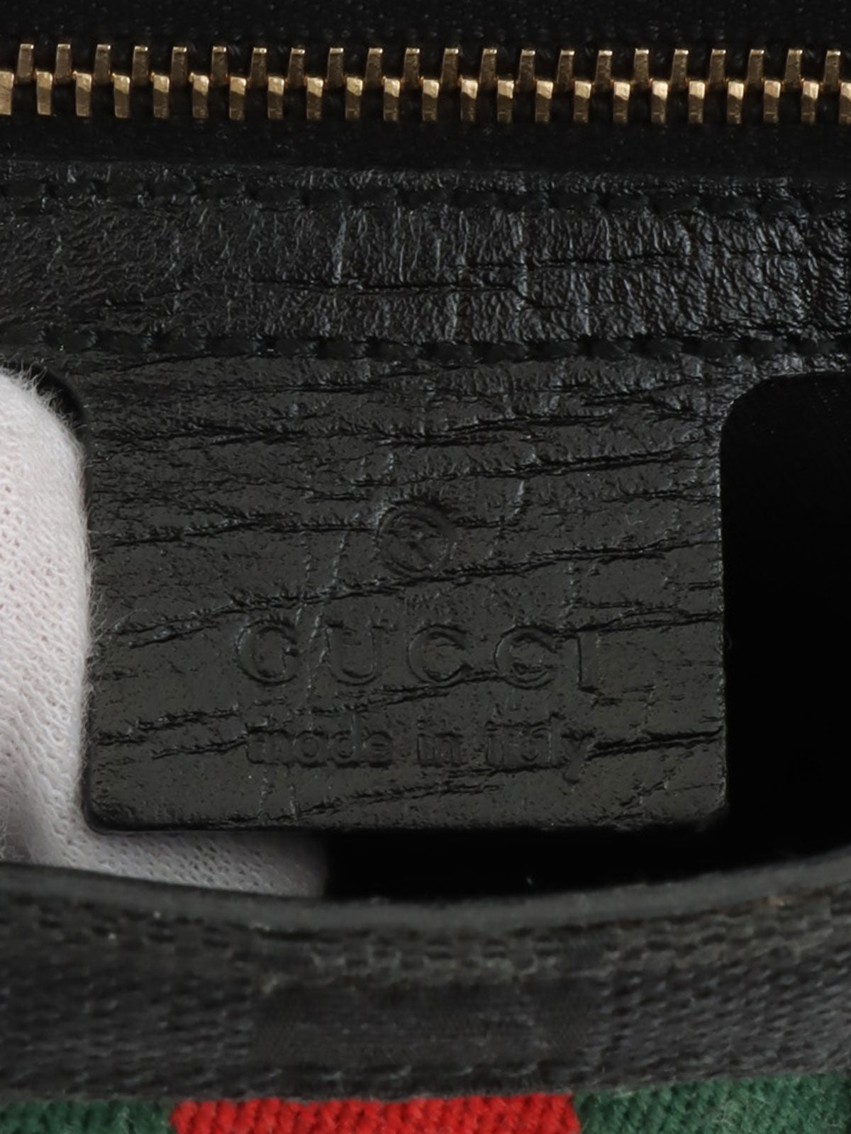 Canvas GG Pattern Sherry Line Horsebit Plate Shoulder Bag in Black