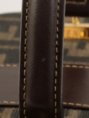 FF Zucca Pattern 2-Way Vanity Bag, Brown
