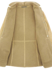 ムートンロゴボタンジャケット ベージュ