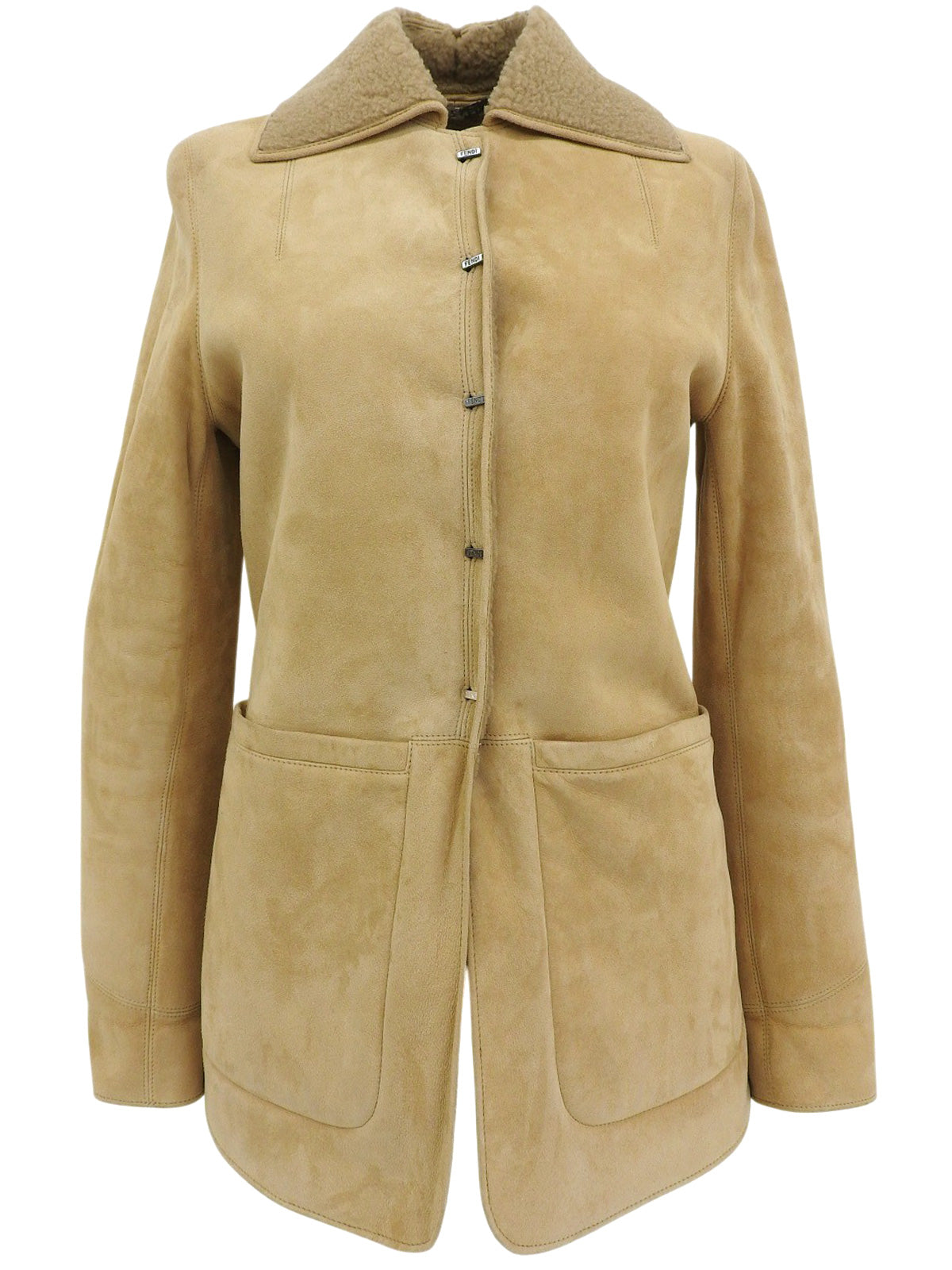 ムートンロゴボタンジャケット ベージュ