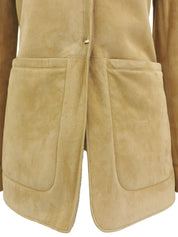 ムートンロゴボタンジャケット ベージュ