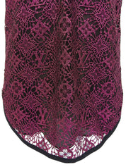 モノグラムレースノースリーブトップス ピンク