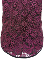 モノグラムレースノースリーブトップス ピンク