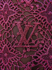 モノグラムレースノースリーブトップス ピンク