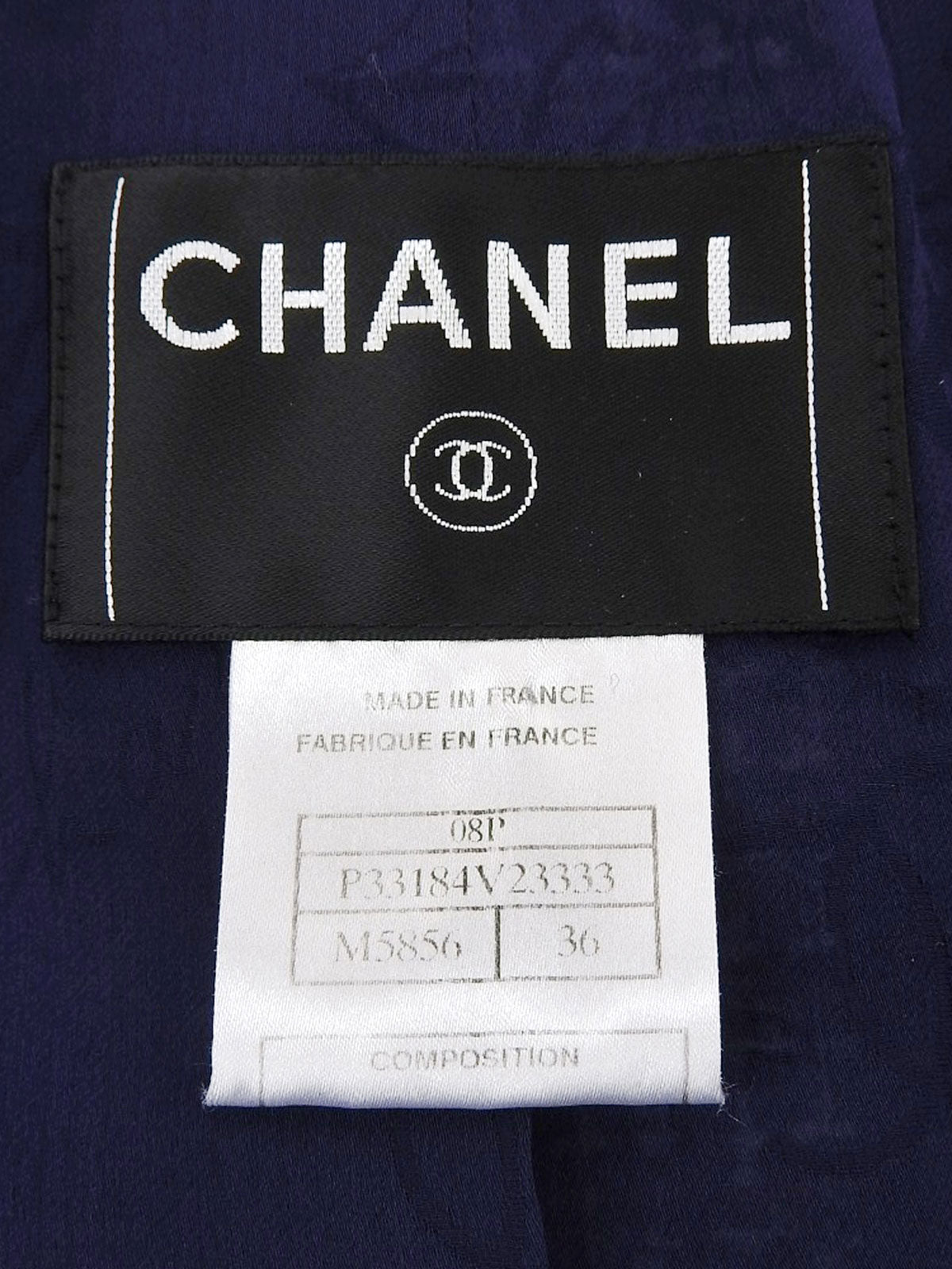 2008年製 ツイードCCマークボタンジャケット グリーン/レッド/マルチ