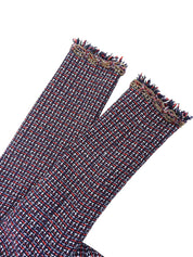 2008年製 ツイードCCマークボタンジャケット グリーン/レッド/マルチ