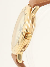 ラウンドロゴフェイスウォッチ ブラウン/ゴールド