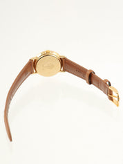 ラウンドロゴフェイスウォッチ ブラウン/ゴールド
