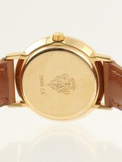 ラウンドロゴフェイスウォッチ ブラウン/ゴールド