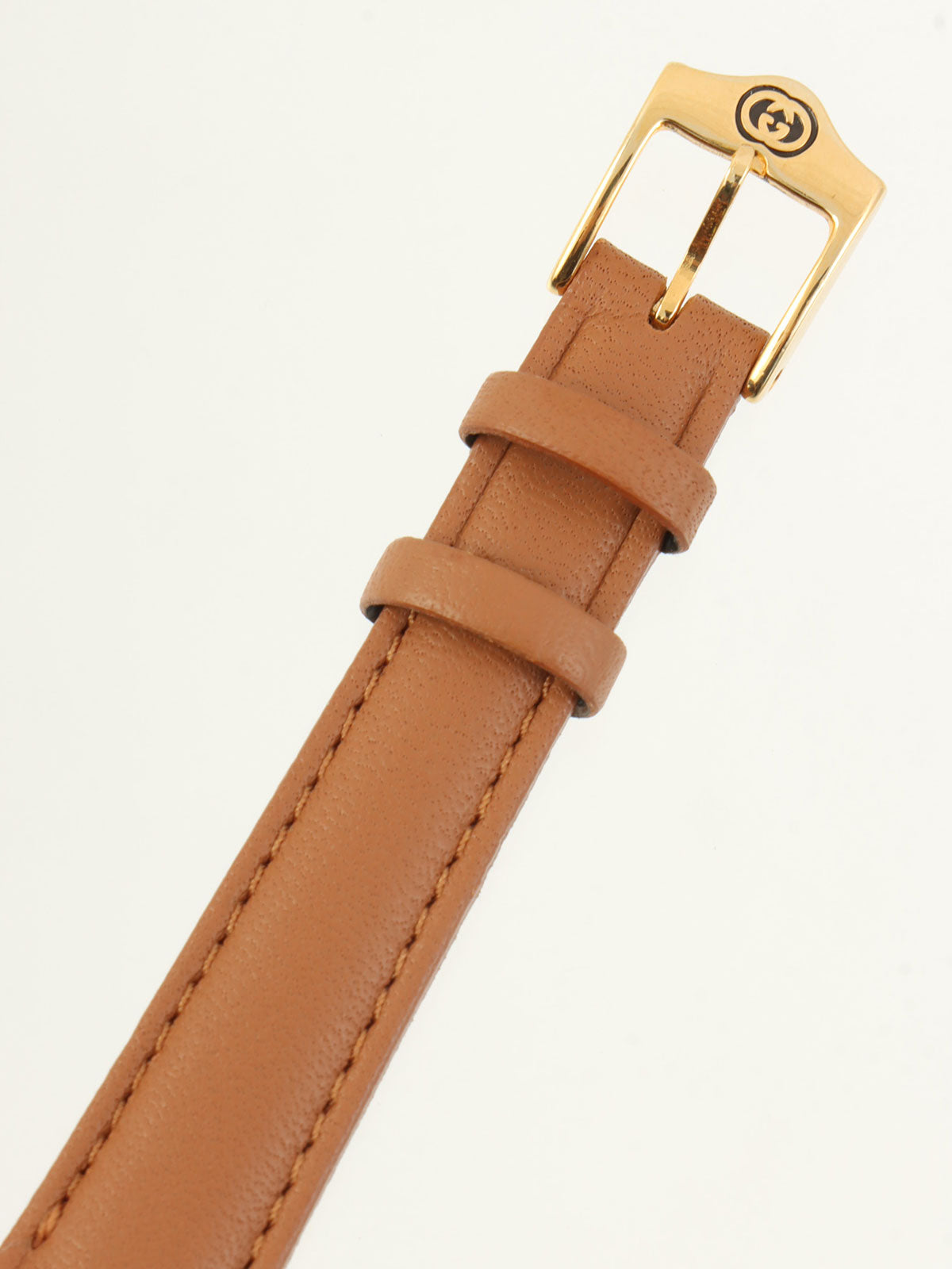 ラウンドロゴフェイスウォッチ ブラウン/ゴールド