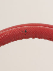 サフィアーノロゴプレートハンドバッグ レッド