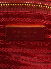 サフィアーノロゴプレートハンドバッグ レッド