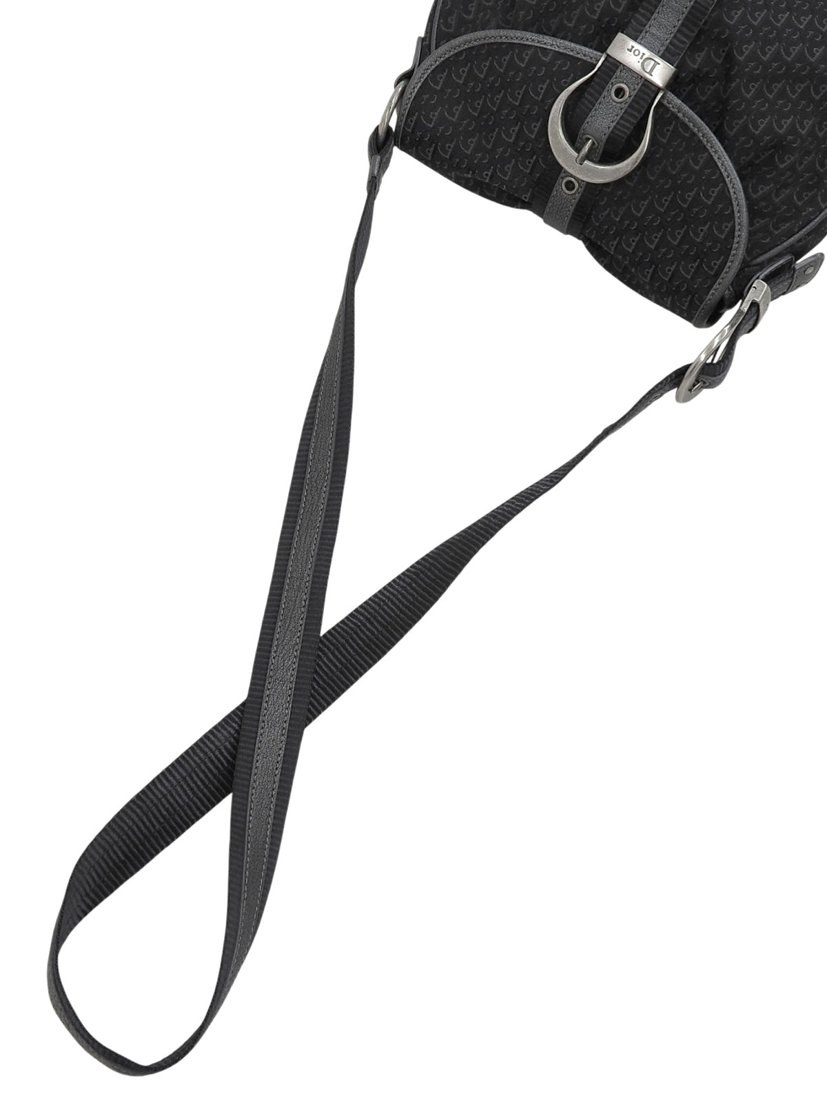 Trotter Pattern Shoulder Bag in Black
