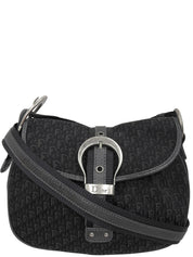 Trotter Pattern Shoulder Bag in Black