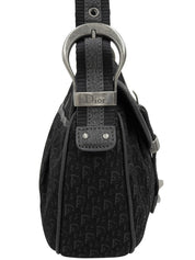 Trotter Pattern Shoulder Bag in Black