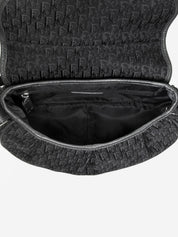 Trotter Pattern Shoulder Bag in Black