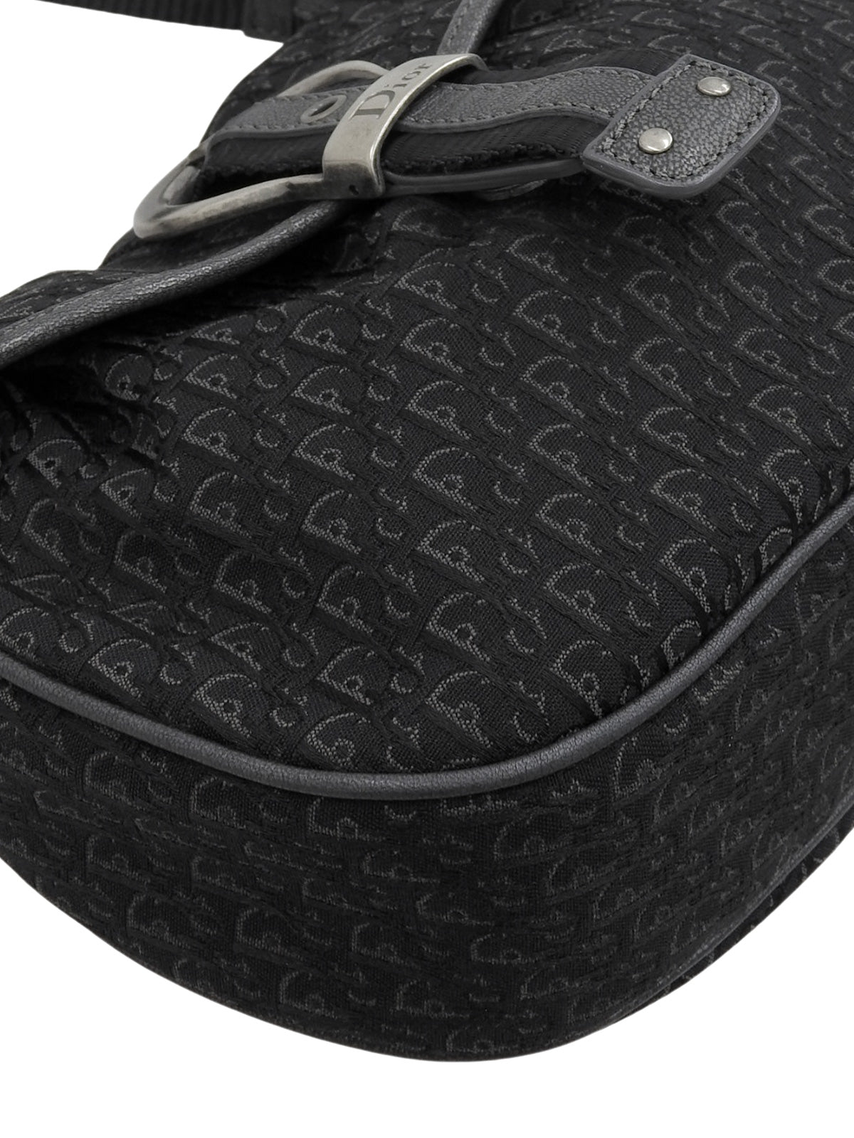 Trotter Pattern Shoulder Bag in Black
