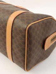 棕色 Macadam 图案 Logo 压纹两用手提包