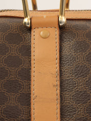 棕色 Macadam 图案 Logo 压纹两用手提包