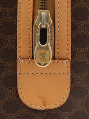 棕色 Macadam 图案 Logo 压纹两用手提包