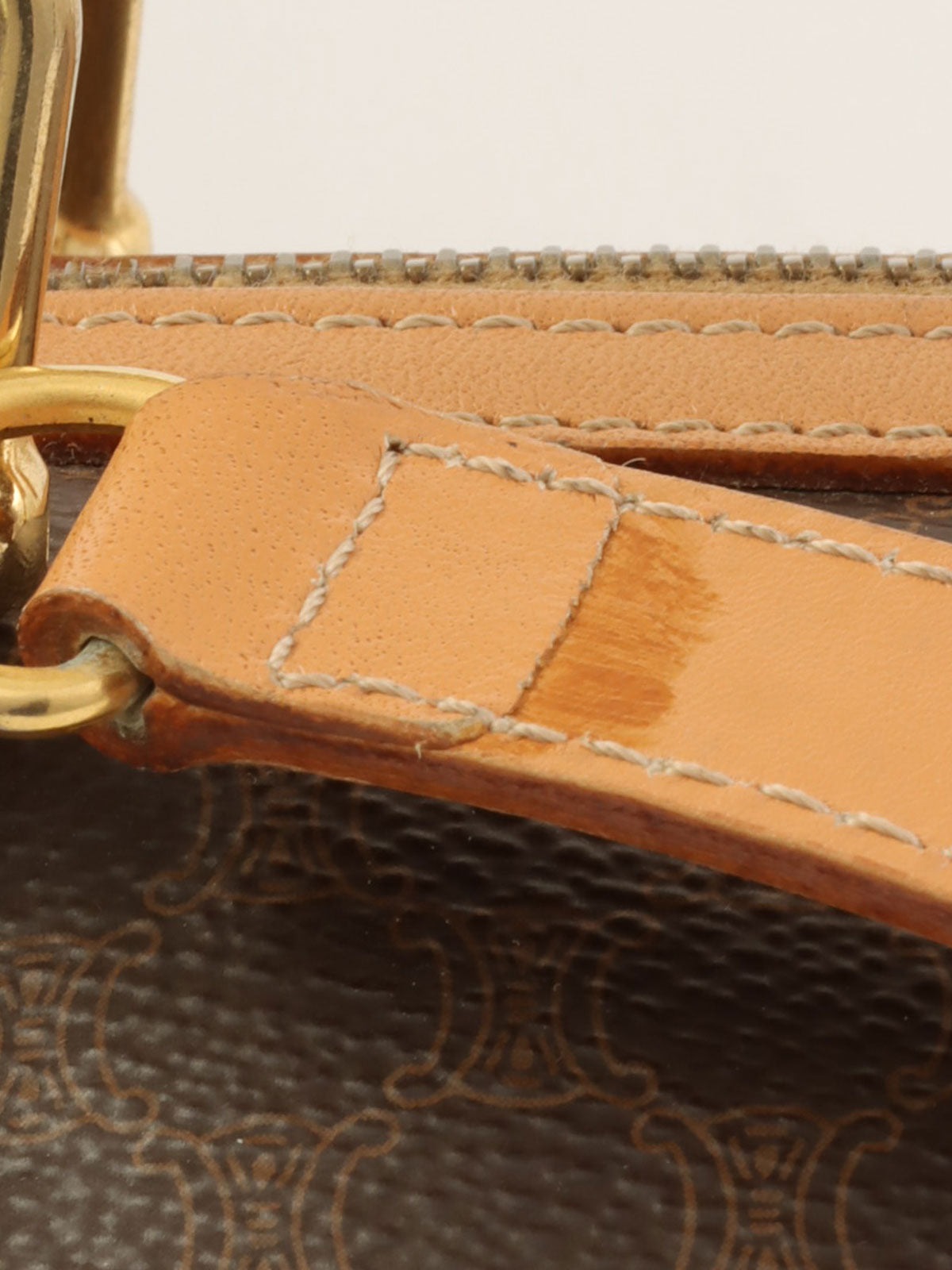 棕色 Macadam 图案 Logo 压纹两用手提包