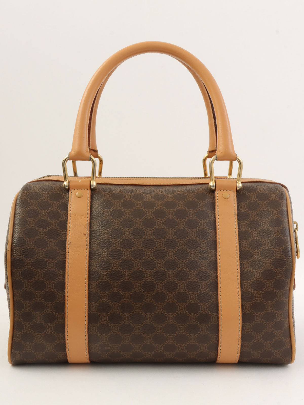 棕色 Macadam 图案 Logo 压纹两用手提包