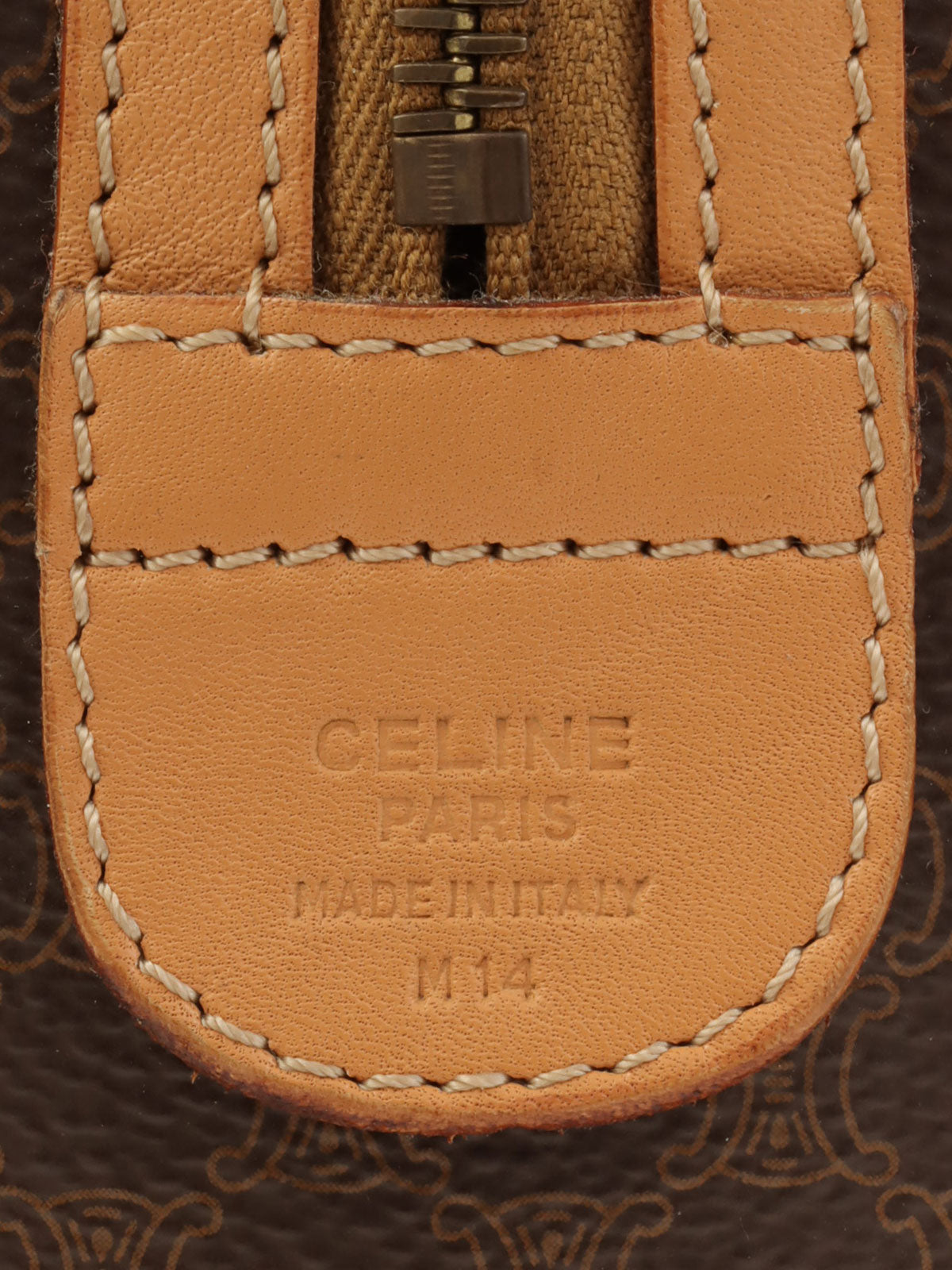 棕色 Macadam 图案 Logo 压纹两用手提包