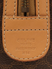 棕色 Macadam 图案 Logo 压纹两用手提包