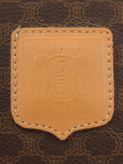 棕色 Macadam 图案 Logo 压纹两用手提包