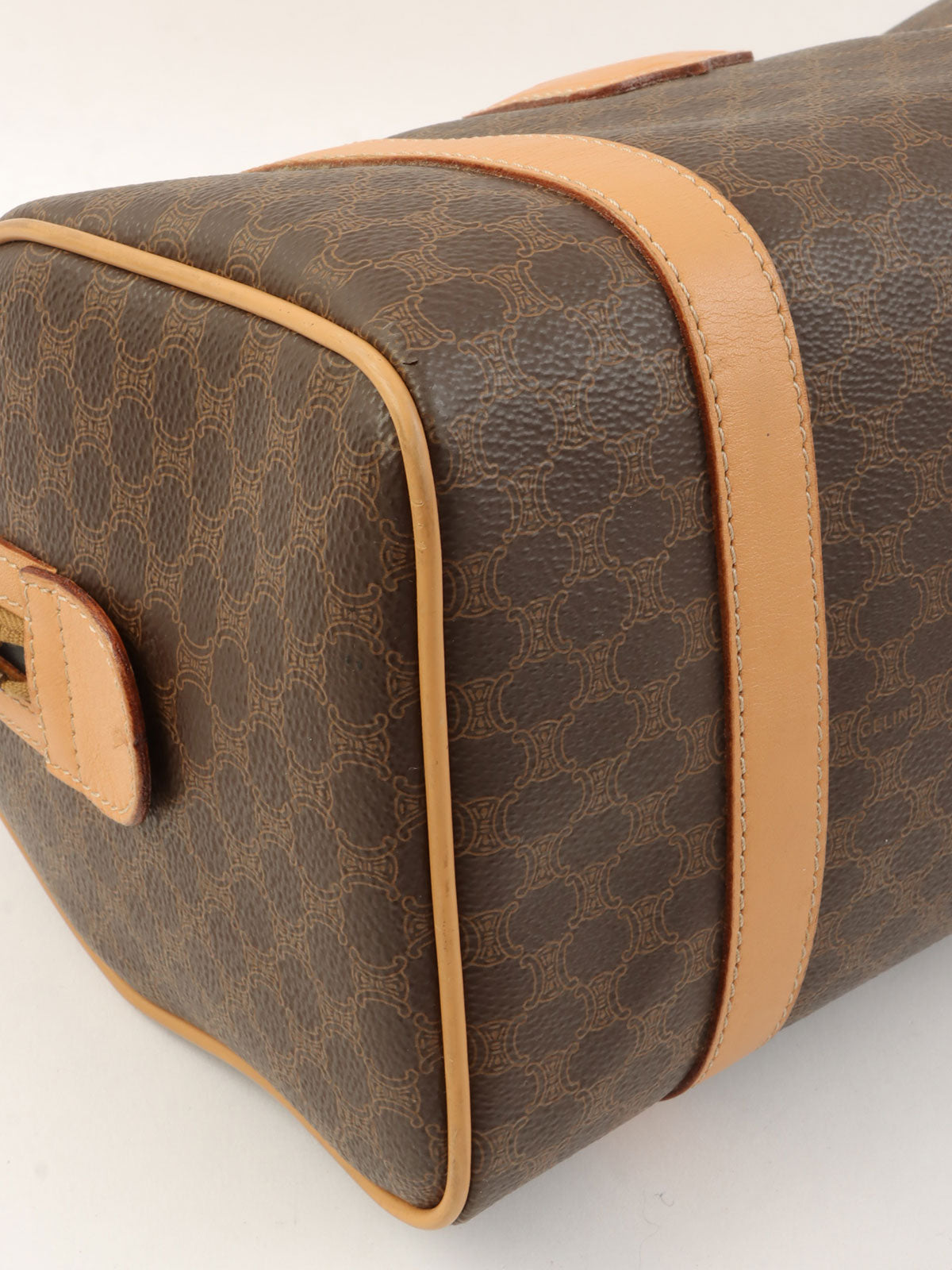 棕色 Macadam 图案 Logo 压纹两用手提包