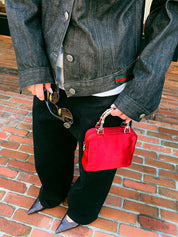 サテンバンブー2wayバッグ レッド