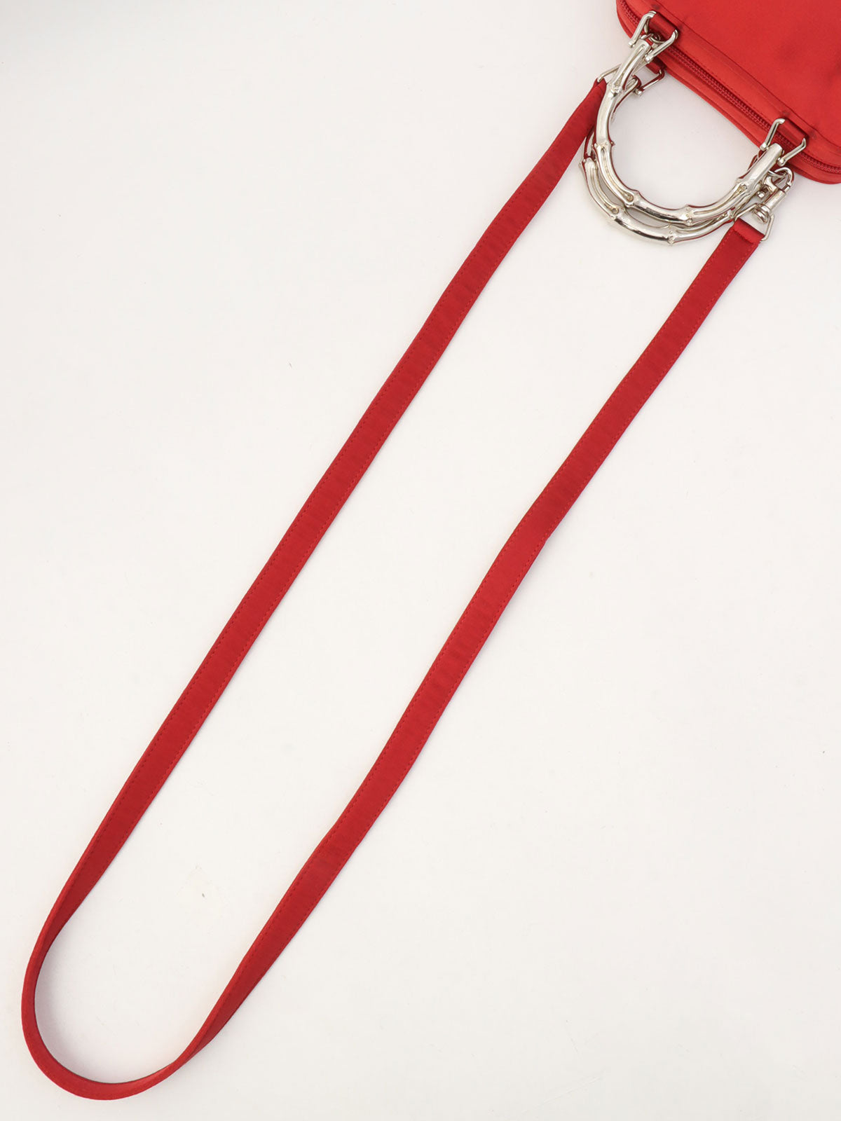 サテンバンブー2wayバッグ レッド